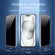 thumbnail image 4 of Protector de pantalla NEW'C para iPhone 16 y iPhone 15 de 6.1" con privacidad, paquete de 3, 4 of 7