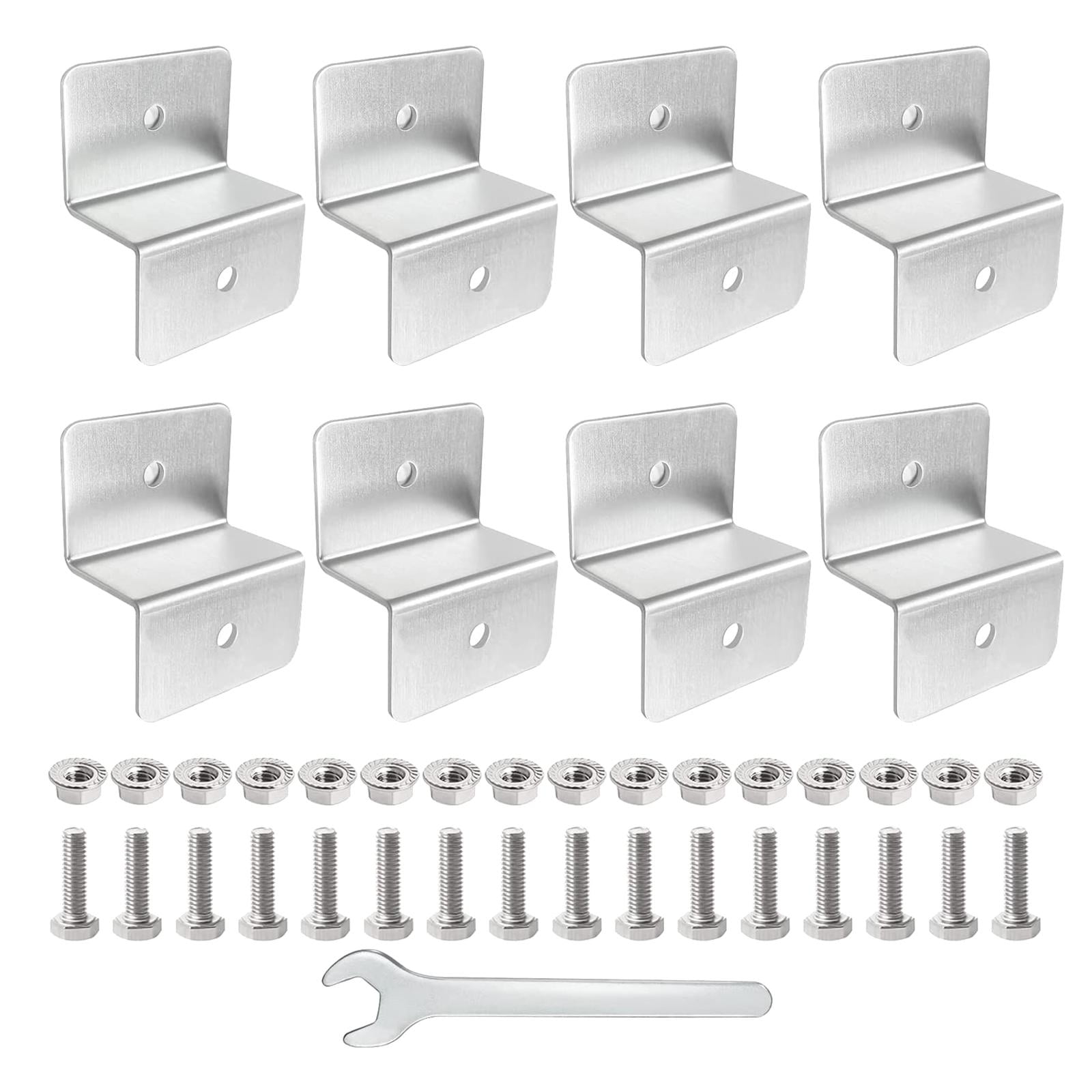 Ioensy - Soporte De Aluminio Para Cabinas De Paneles Solares, Perno De Tuercas Para Caravana, Rv, 8 Uds.