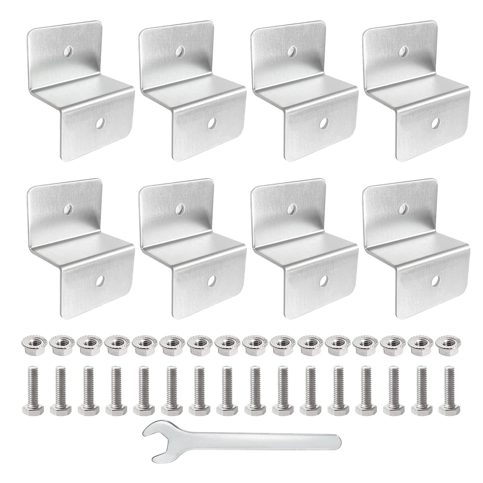 Magideal - Juego De Soportes Ligeros 8X Para Instalación De Techo De Panel Solar, Montaje De Pared De Construcción De Hardware De Soporte Para Cabinas De