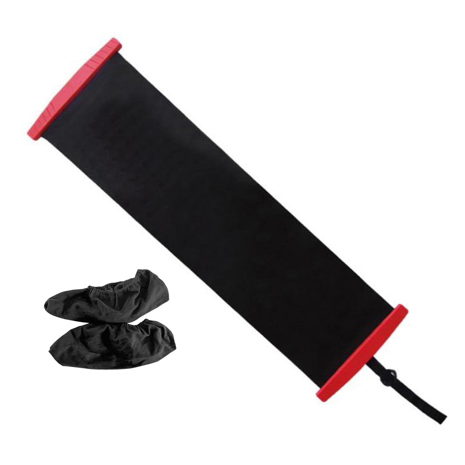 Ioensy - Tabla Deslizante Para Hacer Ejercicio, Colchoneta Deslizante De Yoga Para Entrenamiento, Patinaje Sobre Ruedas, Fitness, Negro, 200x50cm