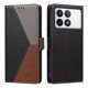 thumbnail image 4 of Funda con Solapa para Xiaomi 14T Pro, Diseño Tricolor con Ranuras, Negro, 4 of 6