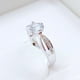 thumbnail image 5 of Anillo de Compromiso, Solitario con detalles en Circonitas Pavé, Talla 7, Plata 925, 5 of 7
