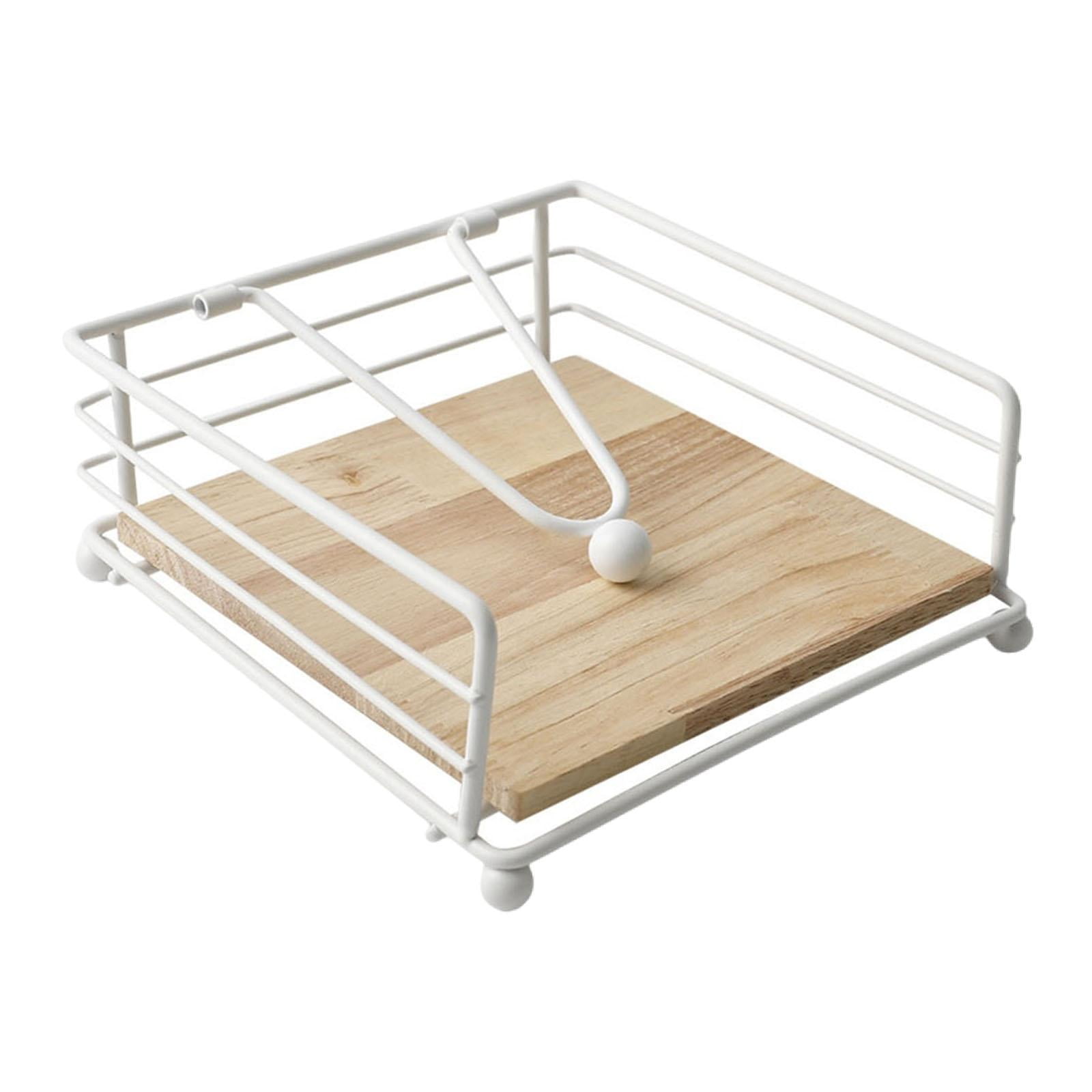 Bothyi - Servilletero Para Mesa, Dispensador De Servilletas Plano Para Cocina, Fiesta, Mesa De Comedor, Blanco