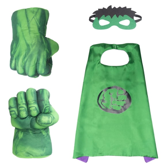 Disfraz AOTLEANNO de peluche con capa verde y máscara para ojos para niños