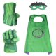 thumbnail image 1 of Disfraz AOTLEANNO de peluche con capa verde y máscara para ojos para niños, 1 of 5
