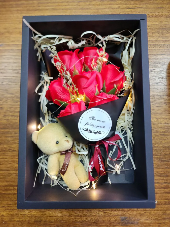 Genérico - Caja Rosas Led Regalo San Valentín