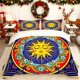 thumbnail image 1 of Sun-Themed Decorative Painting Bedding Featuring a Printed Duvet Cover And Two Pillowcases Soft And Comfortable for All Seasons an Essential for Home Bedrooms A, 1 of 1