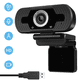 thumbnail image 2 of Cámara web HD de 1080p con USB para computadora portátil, minicámara para videollamadas Plug and Play, micrófono incorporado, clip giratorio flexible, 2 of 6
