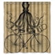 thumbnail image 1 of Cortina de ducha con diseño de pulpo vintage, divertida y con ganchos, tamaño 66 x 72 pulgadas, 1 of 3