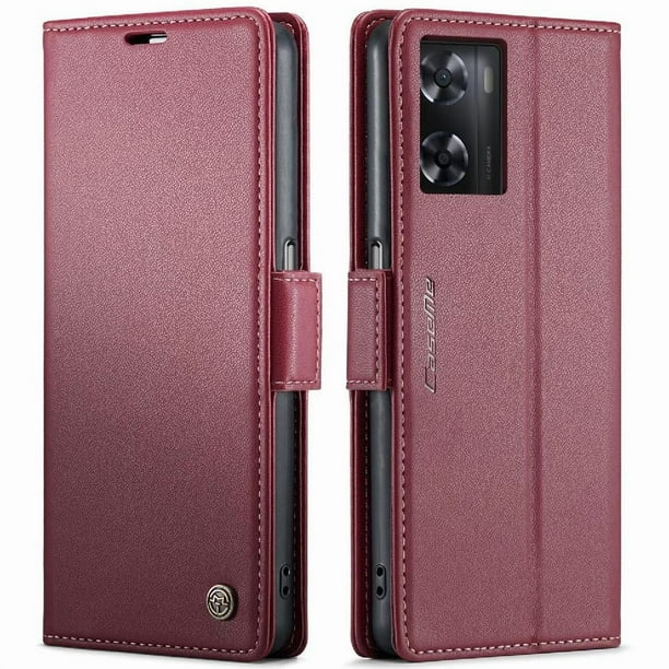 CaseMe tipo cartera OPPO A77 4G/A77S con cierre magnético, RFID, tarjetero, soporte, carga inalámbrica