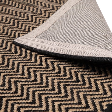 Form Design - Alfombra Yute Chevron 170X240 Negro