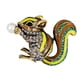 thumbnail image 5 of Crystal Rhinestone Children Lindo Ardilla Animal Broche Adornos Adornos Amarillo, 5 of 5