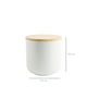thumbnail image 3 of Pack 2 Contenedores Cerámica Tapa Madera S Blanco Simplit blanco, 3 of 5