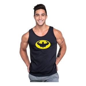 Persodesign - Polera Batman Superheroe Musculosa Tank Gym Talla Xl Negro Hombre