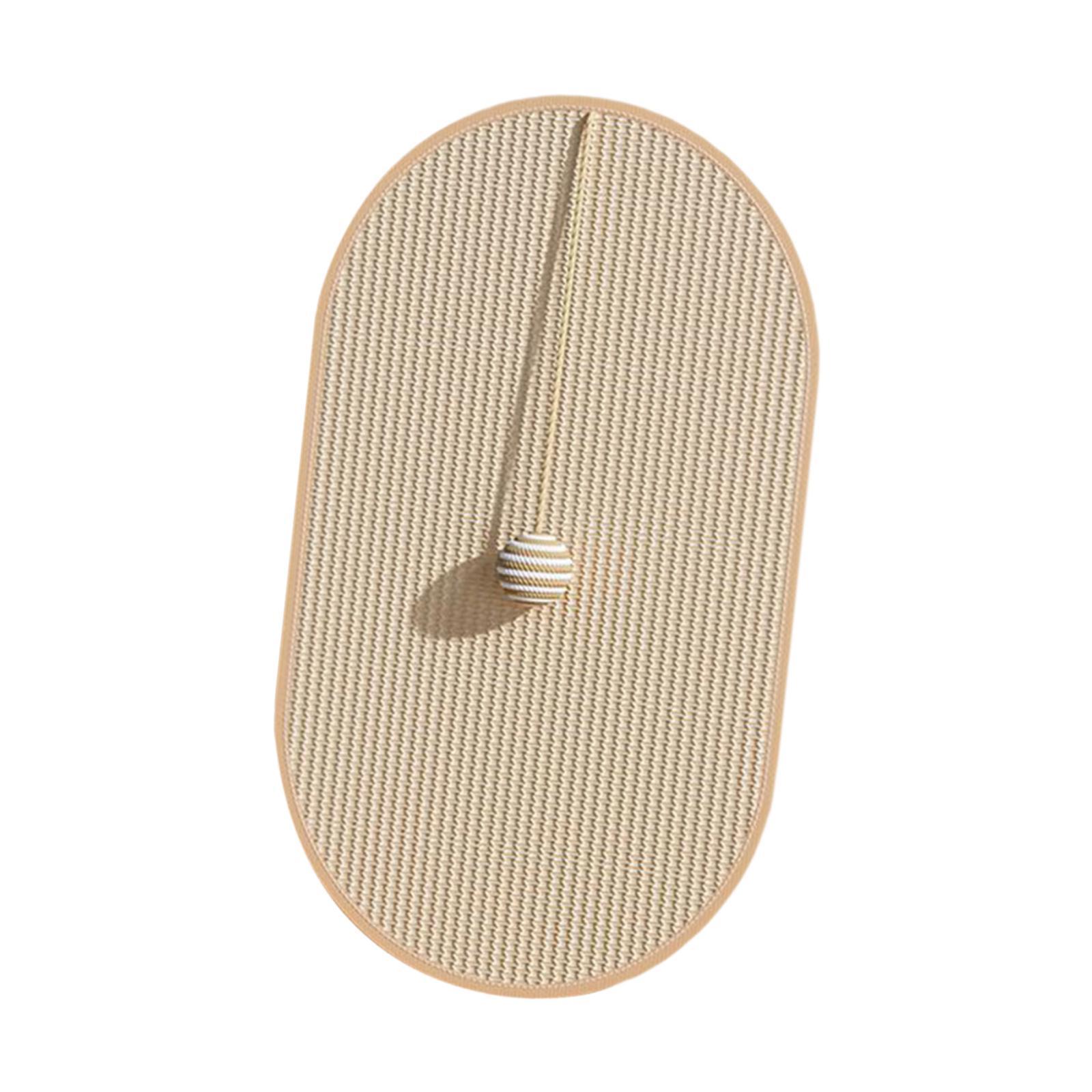 Magideal - Alfombrilla Para Rascar Gatos, Alfombrilla Para Rascar Para Gatos, Resistente A Los Arañazos, Fácil Instalación, Protector De Muebles, Estera De Sisal Ovalado Medio