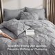 thumbnail image 4 of Juego de edredón Bedsure King Size, 7 piezas, ropa de cama gris, 4 of 9