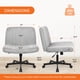 thumbnail image 3 of Silla Orange Factory Criss Cross de oficina sin brazos, tela gris, 3 of 7