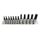 thumbnail image 1 of Kit Juego De Dados De Punta Torx 1/4 Y 3/8 12 Piezas Total Color Turquesa, 1 of 3
