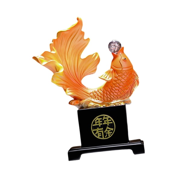 Escultura De Pez, Estatua Moderna De Carpa De Regalo De Año Nuevo Para Decoración Del Hogar Del Hotel De Escritorio