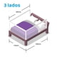 thumbnail image 5 of 3 barandas + soporte de cabecera Gris Para cama 2 plazas 150x200x200 cm Altura colchón hasta 27 cm, 5 of 12