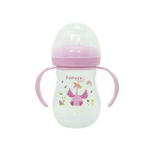 Pumucki - Mamadera Boca Ancha Rosado 180Ml
