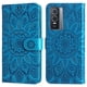 thumbnail image 5 of Funda tipo cartera FOXDOCK para Vivo Y76 5G , diseño girasol en relieve, cuero PU, cierre magnético, soporte y tarjetero, 5 of 5