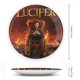 thumbnail image 2 of Lucifer Plato decorativo de porcelana fina (bone china), plato decorativo de cerámica para hogar, oficina, soporte de pared, platos decorativos para dormitorio - 6 pulgadas (15 cm), 2 of 6