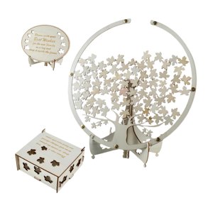 Magideal - Libro De Invitados De Boda, Decoración De Letreros De Boda, Hojas De Arce De Madera, Marco De Caja Creativa, Libro De Señales Para Visitantes Para Cum