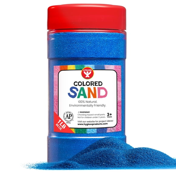 Colored Play Sand Hygloss Products, color azul, cubo O' Sand de 454 g