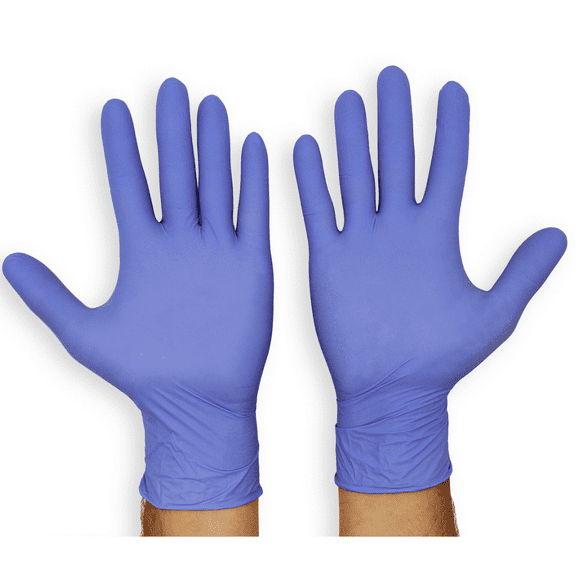 Guantes de examinación talla L de Nitrilo Desechables (Caja 100 und)