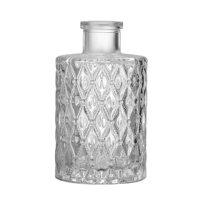 Genérico - Juego 12 Floreros Jarrón De Vidrio Tallado Decoración Mesa Blanco