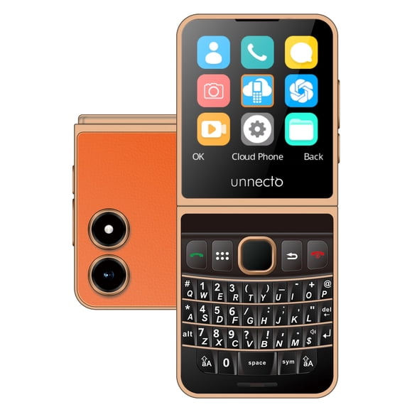 Teléfono plegable Unnecto Snap Dual SIM 4G con teclado QWERTY