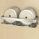 thumbnail image 2 of Maximize Your Bathroom Space with Our Modern 1pc Punch-Free Bathroom Storage Rack - Durable, Rust-Resistant, and Wall-Mounted for Quick and Easy Installation!, 2 of 4