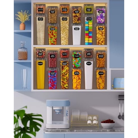Set 24 Contenedores Herméticos KEMETHY Plástico BPA Free Cocina