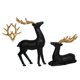 thumbnail image 1 of Pareja Ciervo Adorno Resina Furnshing Decoraciones Coleccionables Negro, 1 of 5
