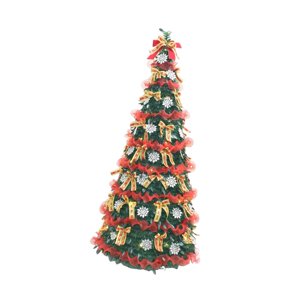 Bothyi - Árbol De Navidad Plegable Artificial Para Decoración De Fiestas En El Salón, 150 Cm