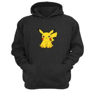 Genérico - Polerón Canguro Pikachu Gris Oscuro Talla L Unisex