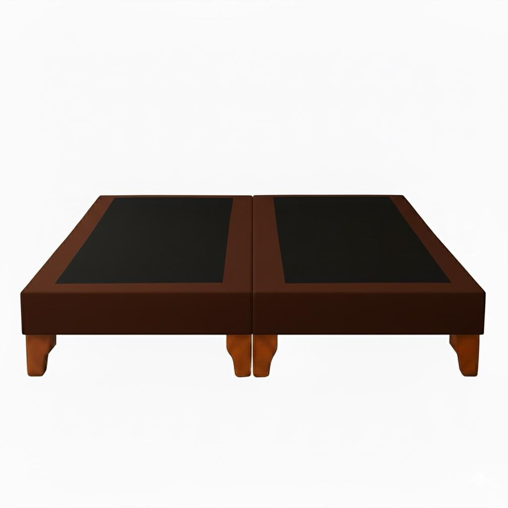 Vitelio - Bases De Camas 2 Plazas Dividida Marron