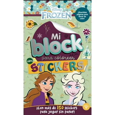 Block Para Colorear + Stickers Frozen  Vertice