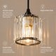 thumbnail image 5 of Candelabro Meimond de 6 Luces Negro con Cristal LED 100‑240 V, 5 of 9