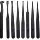 thumbnail image 1 of Pinzas de precisión Bonsicoky, 8 piezas, 4,5 pulgadas (115 mm), 1 of 3