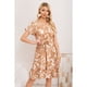 thumbnail image 1 of Vestido Corto Mujer Cruzado Manga Corta Estampado 3367, 1 of 3