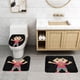 thumbnail image 2 of El Mundo de Ryan Juego de 3 alfombras de baño de coral fleece: tapete de baño + alfombra de inodoro en forma de U + funda de tapa de inodoro en forma de O, 2 of 6
