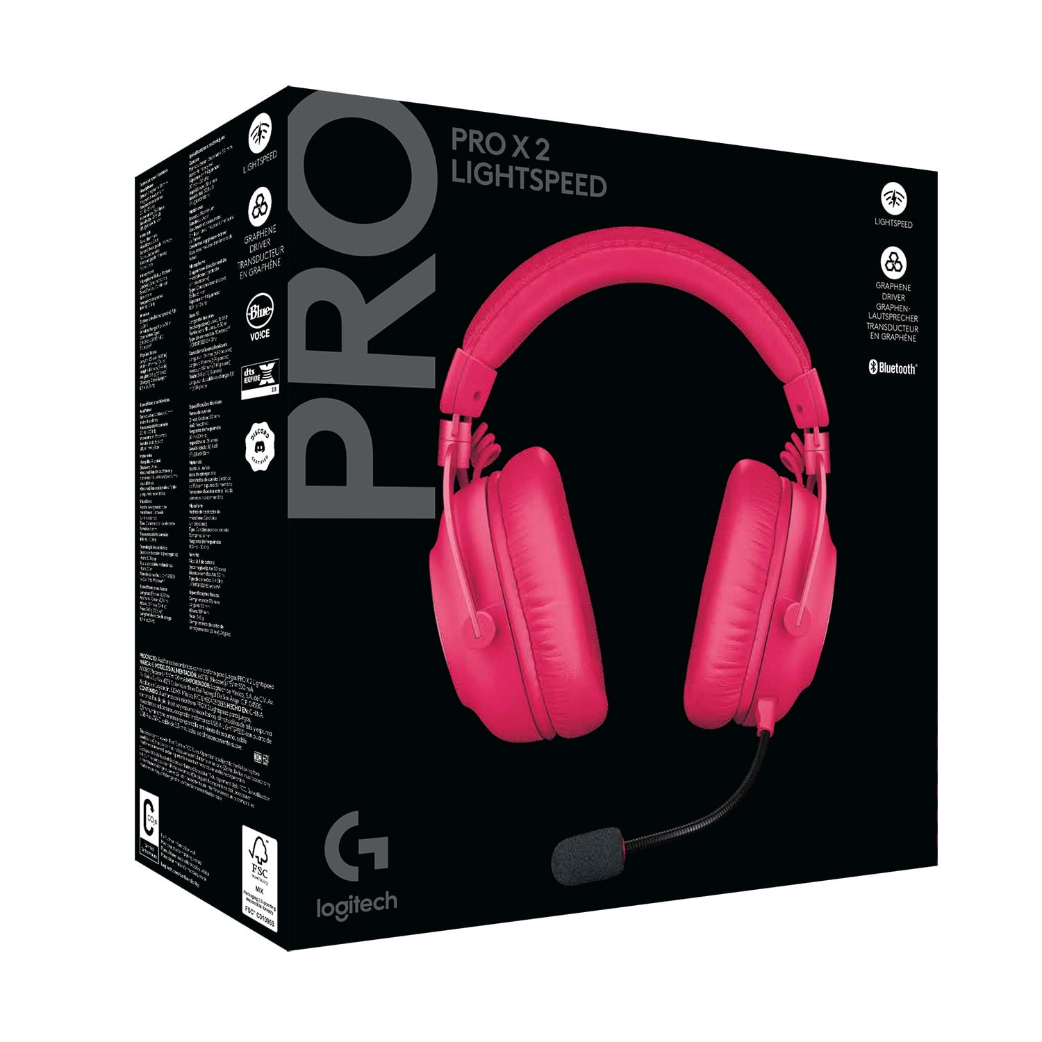 Audífonos Logitech Pro X Lightspeed 2 Magenta