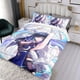 thumbnail image 3 of Genshin Impact Conjunto de sábanas temático, trío de piezas, cómodo y amigable con la piel, diseño único, regalo de decoración para el hogar para familiares, amigos y fans,135cm *200cm, 3 of 6