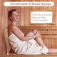 thumbnail image 2 of Respaldo de sauna TOLHYUN de madera antideslizante, diseño en forma de S, 2 of 6