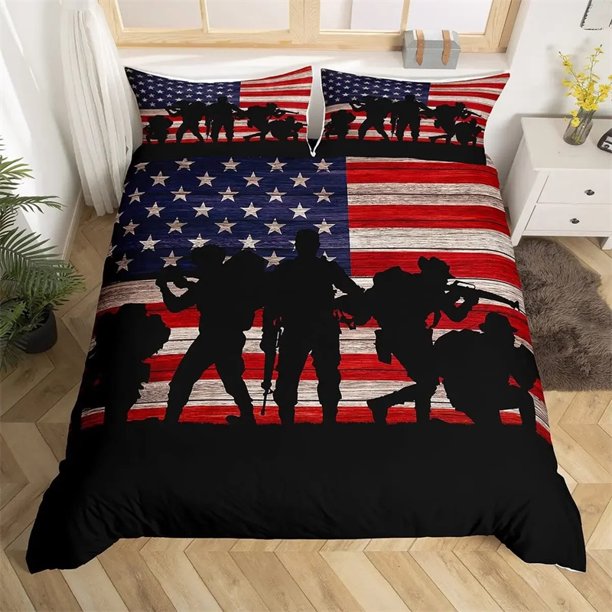American Flag Duvet Cover Machine Gun Comforter Bedding SetsGirls bed supplies set duvet cover bed comforter set bedding set