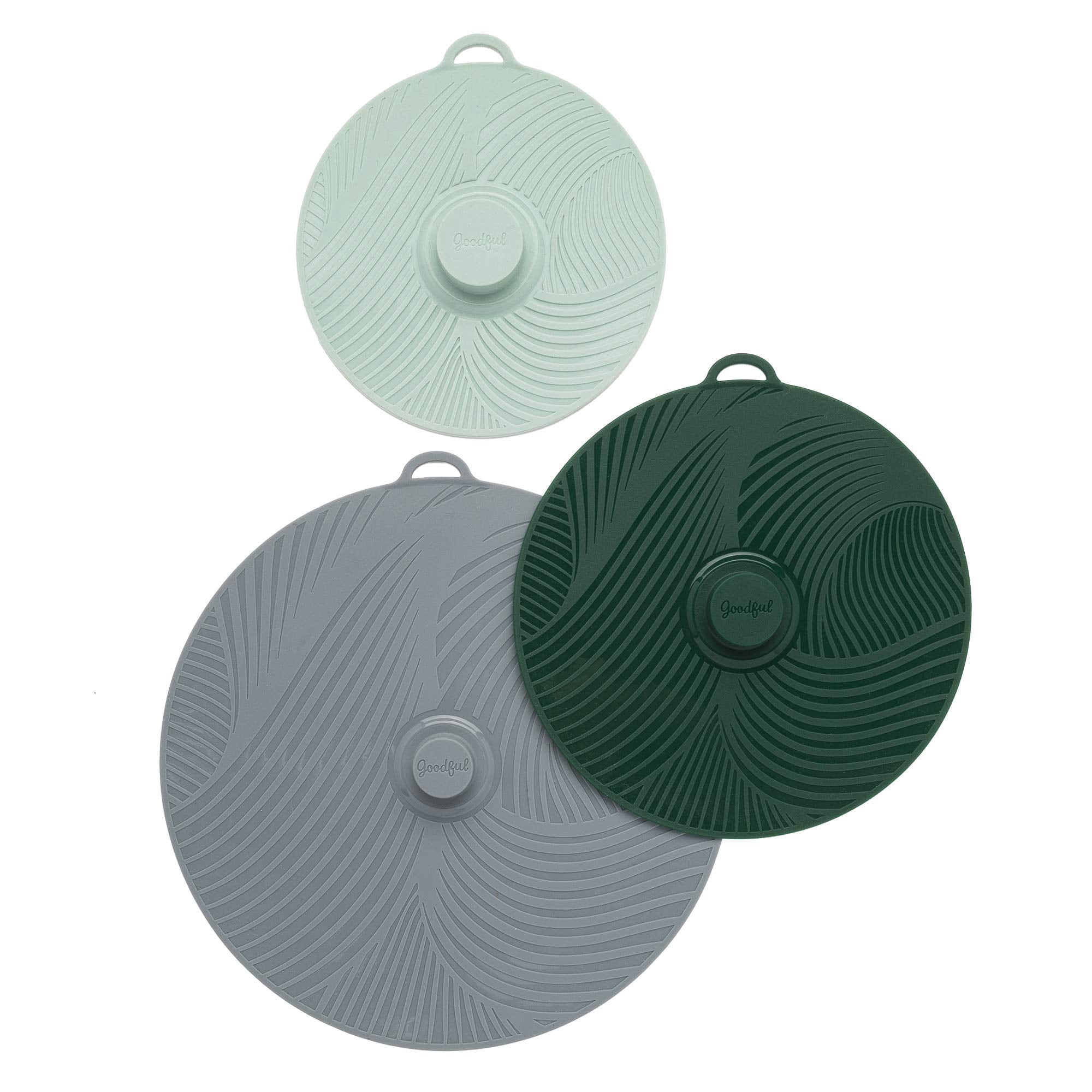 Tapas De Silicona Goodful Universales Para Ollas Y Sartenes, 3 Piezas