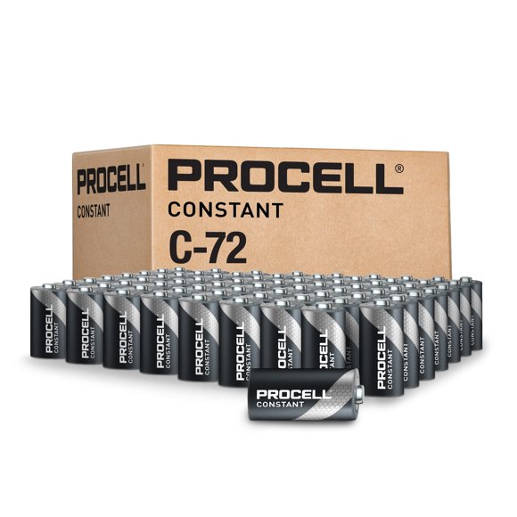 Batería alcalina PROCELL Constant C de 1,5 V, paquete de 72 unidades, 10 años