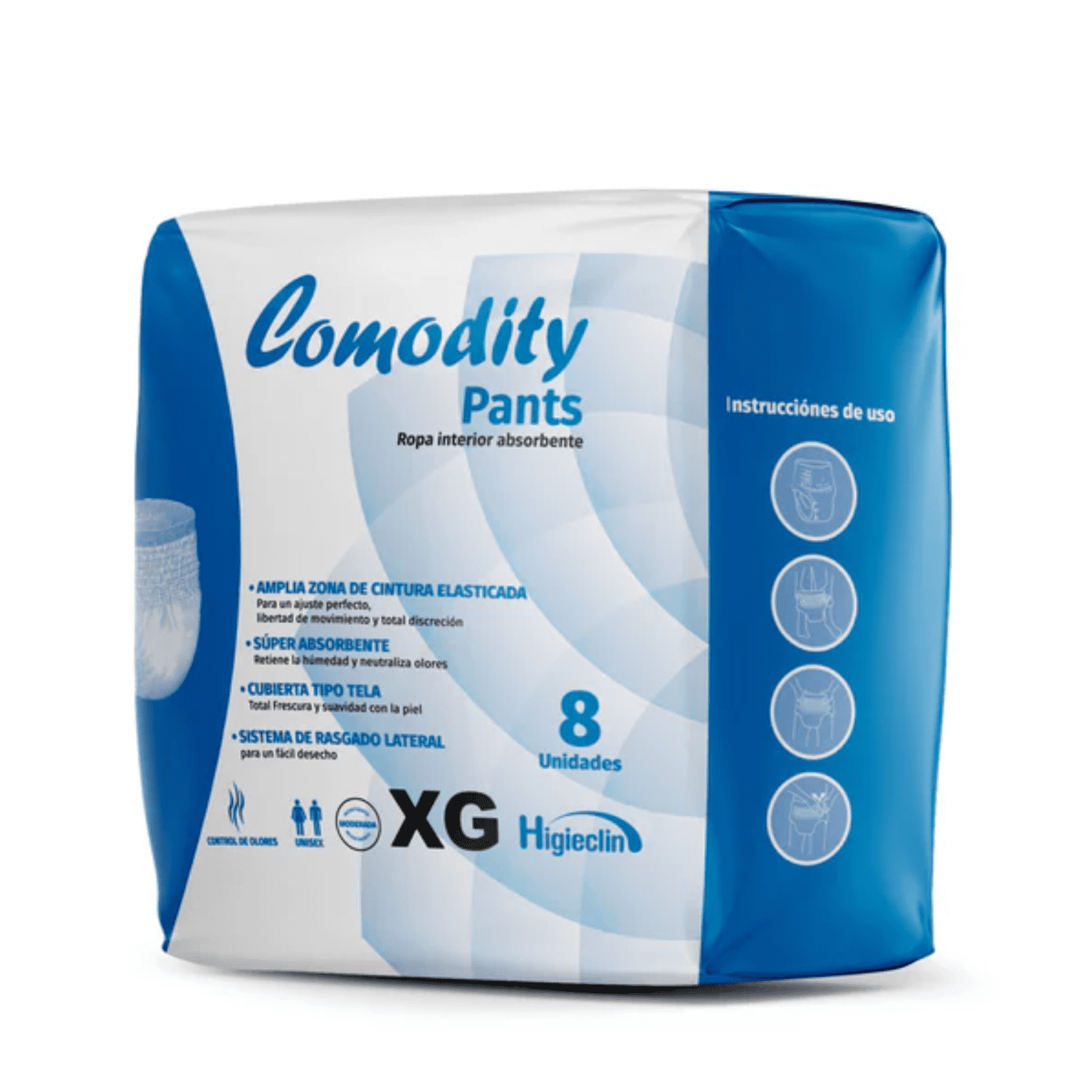 Pañales Para Adultos Comodity Pants Tallas Xg 8 Unid. Extra Grande